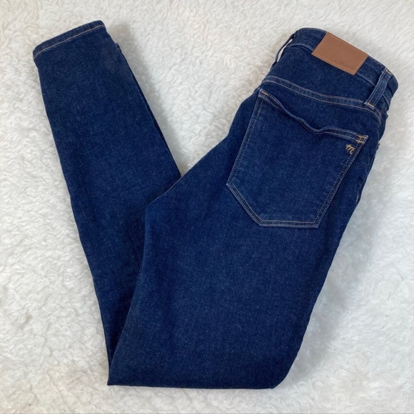 Madewell Women's Skinny Jeans - Dark Blue - Picture 4 of 6